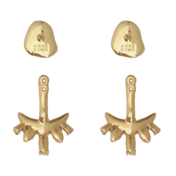 ALEXIS BITTAR • Jagged Marquis Cluster Crystal Stone Ear Jackets Earrings - Picture 4 of 11